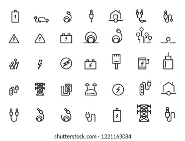 cable icons vector illustration