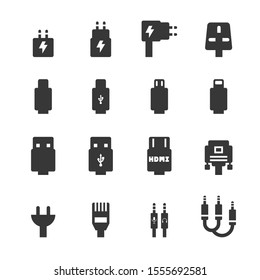 cable icons vector illustration .