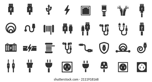 cable icons vector illustration .