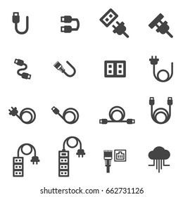 cable icons vector illustration