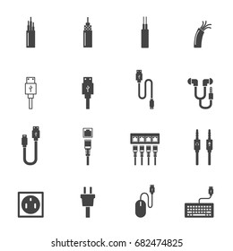 cable icons vector illustration