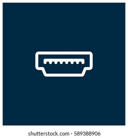 Cable input vector icon