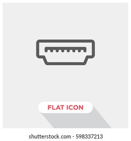 Cable input vector icon