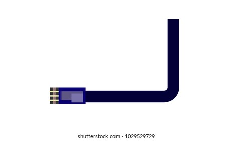 Cable isolated vector illustration