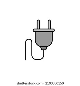 cable line colored icon. Signs and symbols can be used for web, logo, mobile app, UI, UX on white background