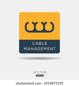 Cable management Icon, Vector sign.