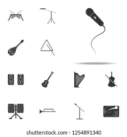 cable microphone icon. Music Instruments icons universal set for web and mobile