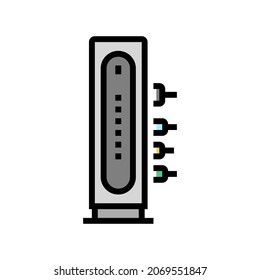 Cable Modem Color Icon Vector. Cable Modem Sign. Isolated Symbol Illustration