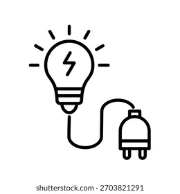 Icono de contorno de cable Ilustración vectorial