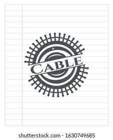 Cable pencil draw. Vector Illustration. Detailed.