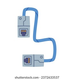 Cable como accesorio de ordenador personal e Ilustración de vectores de componentes