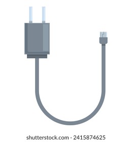 Cable phone charger icon cartoon vector. Cord device. Usb wire type