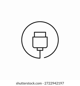 Kabelsteckverbinder, Symbol, Vektor
