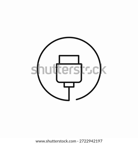 cable plug connector icon sign vector