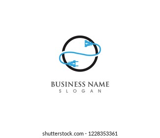 cable with plug electricity icon vector