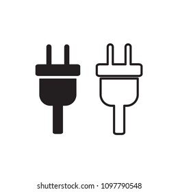 Cable plug icon design trendy