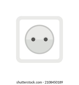 Cable power socket icon. Flat illustration of cable power socket vector icon isolated on white background