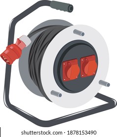 cable reel with handle for electric wire
