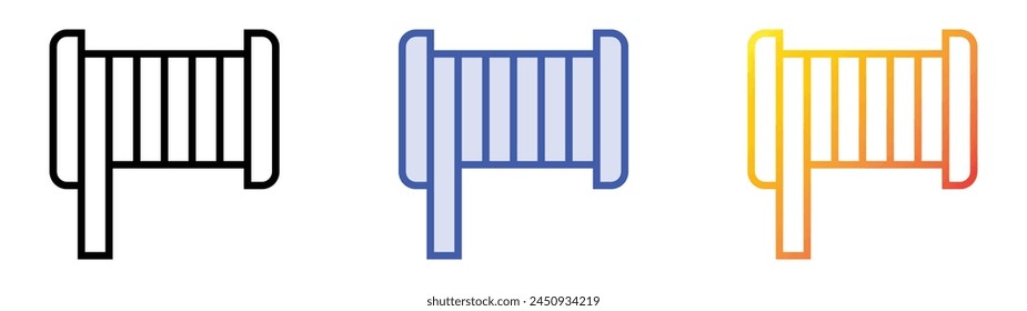 cable reel icon. Linear, Blue Fill and Gradient Style Design Isolated On White Background