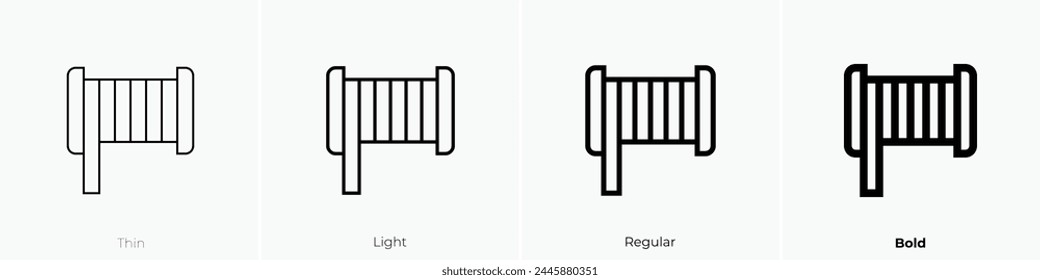 cable reel icon. Thin, Light Regular And Bold style design isolated on white background