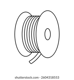 cable reel icon with white background vector stock illustration