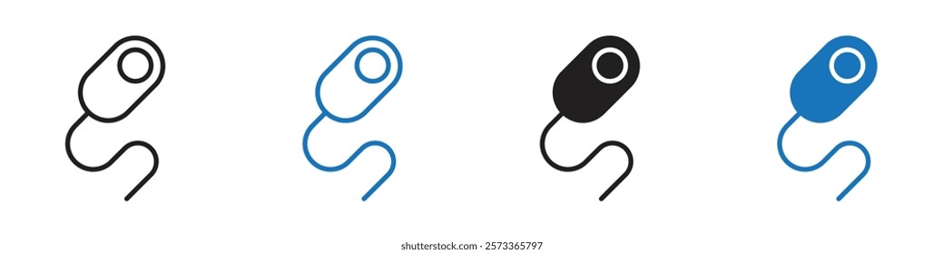 Cable release icon Flat line symbol
