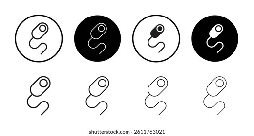 Cable release icon Flat line symbol