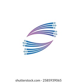 Cable and S letter icon logo design illustration