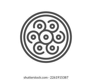 Cable section line icon. Optic fiber sign. Internet network wire symbol. Quality design element. Linear style cable section icon. Editable stroke. Vector