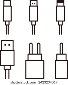 Cable set icon : vector