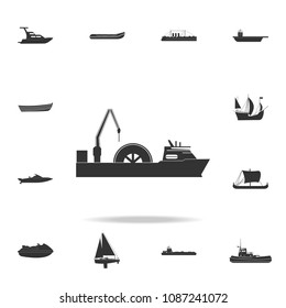 cable ship icon. Detailed set of water transport icons. Premium graphic design. One of the collection icons for websites, web design, mobile app on white background