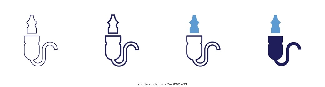 Cable sleeve icon in 4 different styles. Thin Line, Line, Bold Line, Duotone. Duotone style. Editable stroke.