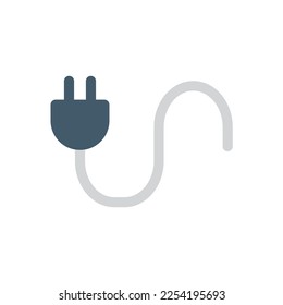 cable socket icon flat style