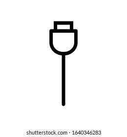 Cable socket icon with a trendy style line. vector illustration
