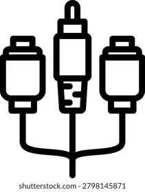 Cable Splitter Vector Design Icon Style