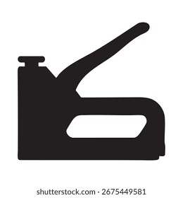 Cable stapler tool for fastening wires vector graphic icon