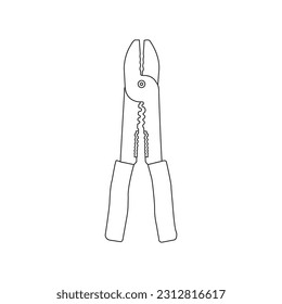 cable stripper pliers icon vector illustration simple design