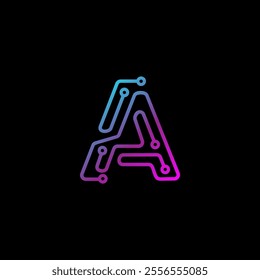 A cable technology minimalist logo