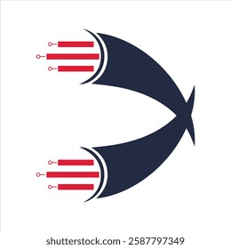 Cable telecom communication icon logo