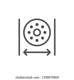 Cable thickness line outline icon