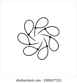 Ícone de laço de cabo, laço de mangueira, ícone de laço de zip ilustração de arte vetorial
