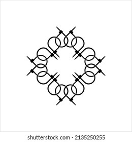 Cable Tie Icon, Hose Tie, Zip Tie Icon Vector Art Illustration
