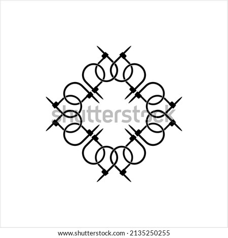 Cable Tie Icon, Hose Tie, Zip Tie Icon Vector Art Illustration