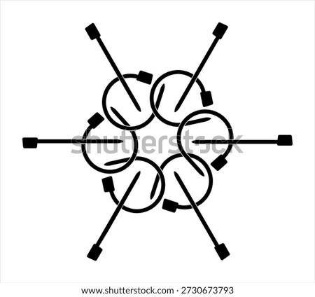 Cable Tie Icon, Hose Tie, Zip Tie Icon Vector Art Illustration
