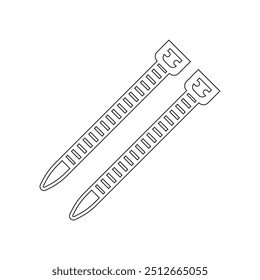 Cable tie icon illustration element design
