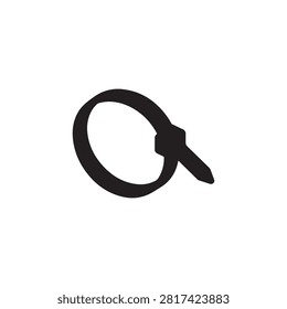 Cable tie icon isolated on white background. Vector illustration.