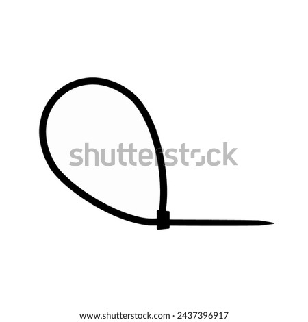 Cable tie icon isolated on white background. Vector illustration.