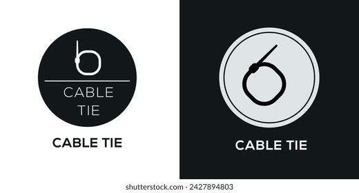 Icono de la corbata de cable, signo del vector.