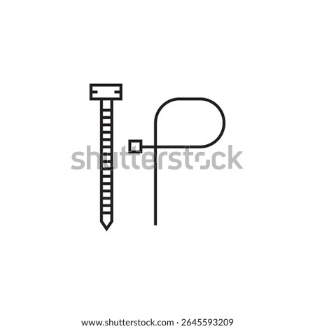 cable ties icon illustration element design