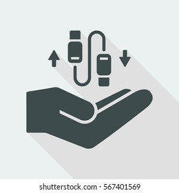 Cable transfer service- Minimal vector icon